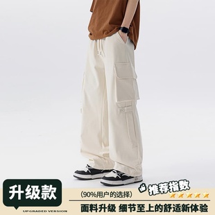 STREET高街口袋直筒长裤 秋冬加绒运动裤 美式 子男士 休闲工装 INXX