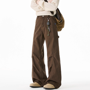 裤 褶皱阔腿宽松工装 男士 秋冬新款 INXX 潮牌休闲百搭裤 STREET美式