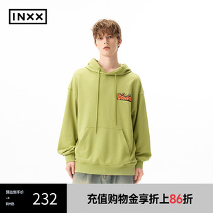 INXX 潮牌涂鸦水浆印花连帽卫衣基础宽松上衣情侣XRF1100551