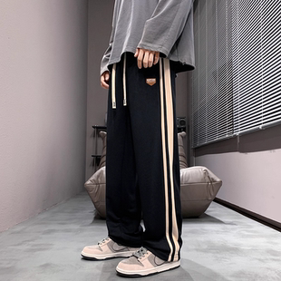 STREET加绒加厚美式 运动长裤 直筒休闲裤 秋冬青少年卫裤 男款 INXX