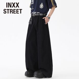 休闲宽松直筒阔腿百搭长裤 男女春秋季 子 STREET美拉德牛仔裤 INXX
