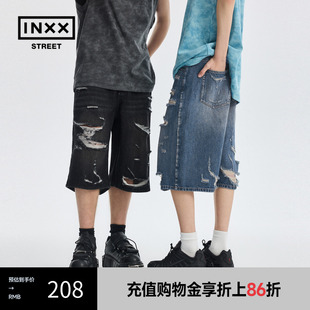 牛仔短裤 时尚 潮牌夏新品 APE2240684 男女同款 INXX APYD
