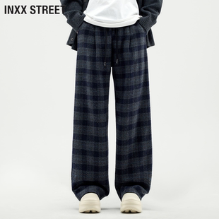 秋冬季 裤 长裤 直筒休闲裤 INXX oversize弹力阔腿裤 STREET格子男装