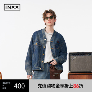 宽松休闲印花门襟交领牛仔外套XME4141380 INXX Standby 新品