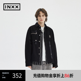 工装 潮牌春新品 INXX 感外套宽松翻领夹克情侣APE1140418 APYD
