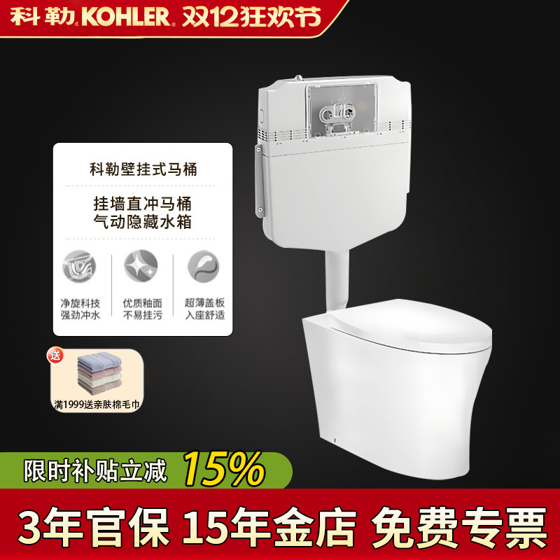 科勒马桶隐藏水箱墙排马桶