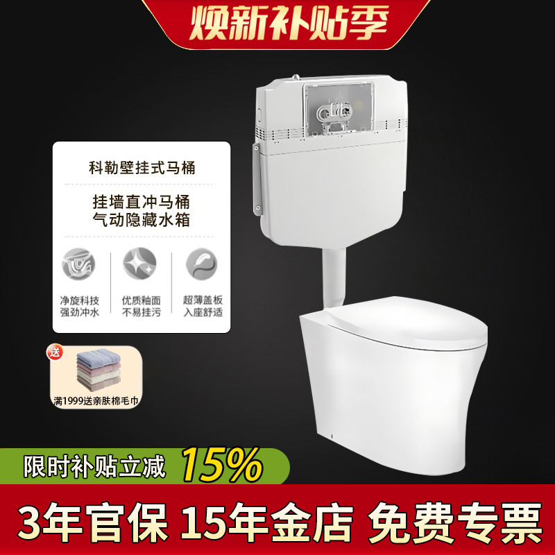 科勒马桶隐藏水箱墙排马桶