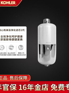 科勒二代滤芯净水器随心雨淋浴净化花洒过滤器21812/21813升级款