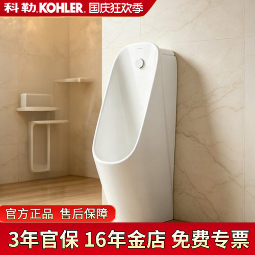 科勒小便器挂墙式自动感应后进水