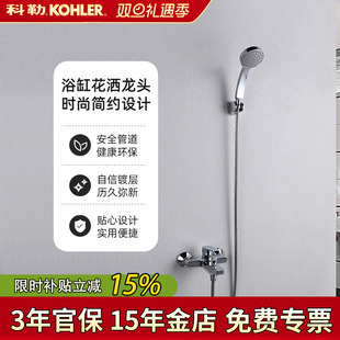 科勒淋浴花洒龙头韬立挂墙式 浴缸花洒龙头冷热水龙头74036T