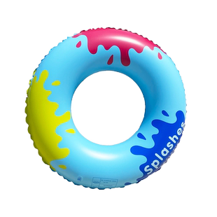 游泳圈儿童加厚救生圈防侧翻男女成人网红充气腋下圈卡通涂鸦浮圈