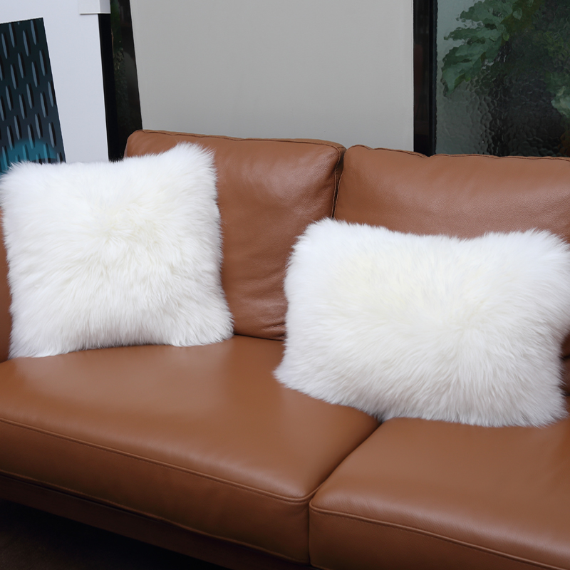 轻奢皮草客厅沙发靠垫长毛抱枕