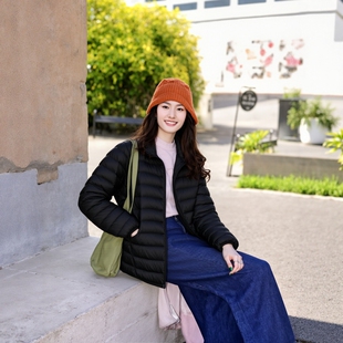 万丽（服饰）25冬季新款女装女士半高领柔软保暖羽绒外套