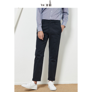 休闲裤 男装 男直筒纯棉男士 长裤 万丽 基础款 服饰