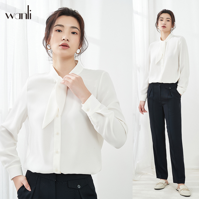 2021春夏新品女士长袖兔耳朵衬衫