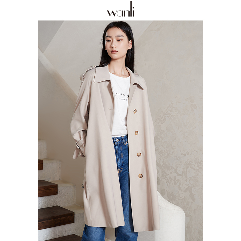 万丽小个子秋季新款流行休闲风衣