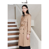 气质双排扣时尚 经典 休闲女士风衣女上衣 新款 万丽女装
