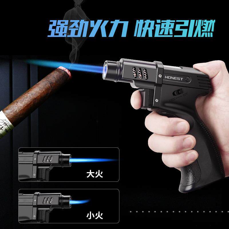 猎鹰弯头直冲打火机雪茄点香点艾炙点艾条专用充气点火力强