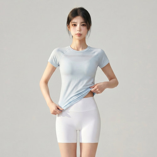 拉夏贝尔正肩夏季新款健身瑜伽服