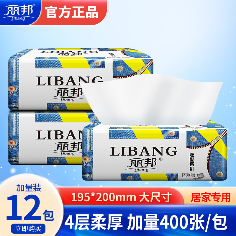 丽邦大包批发实惠装擦脸抽纸