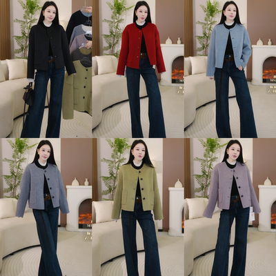 【显瘦满分丨双面穿高品质手工大衣】小香风外套NOF494-SZ12150