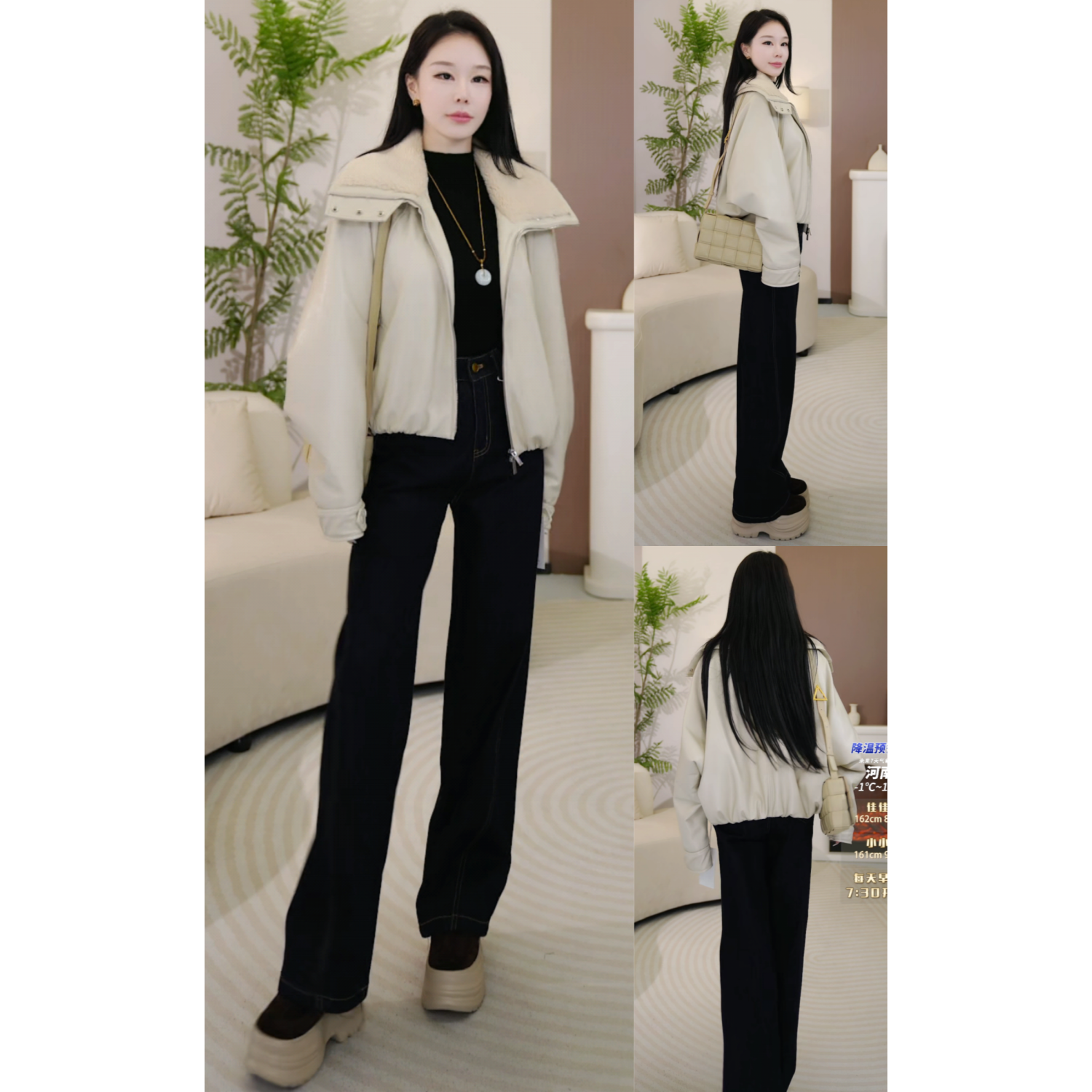 【罗意微皮毛一体棉服】秋冬加厚百搭外套NOF415-SZ10172