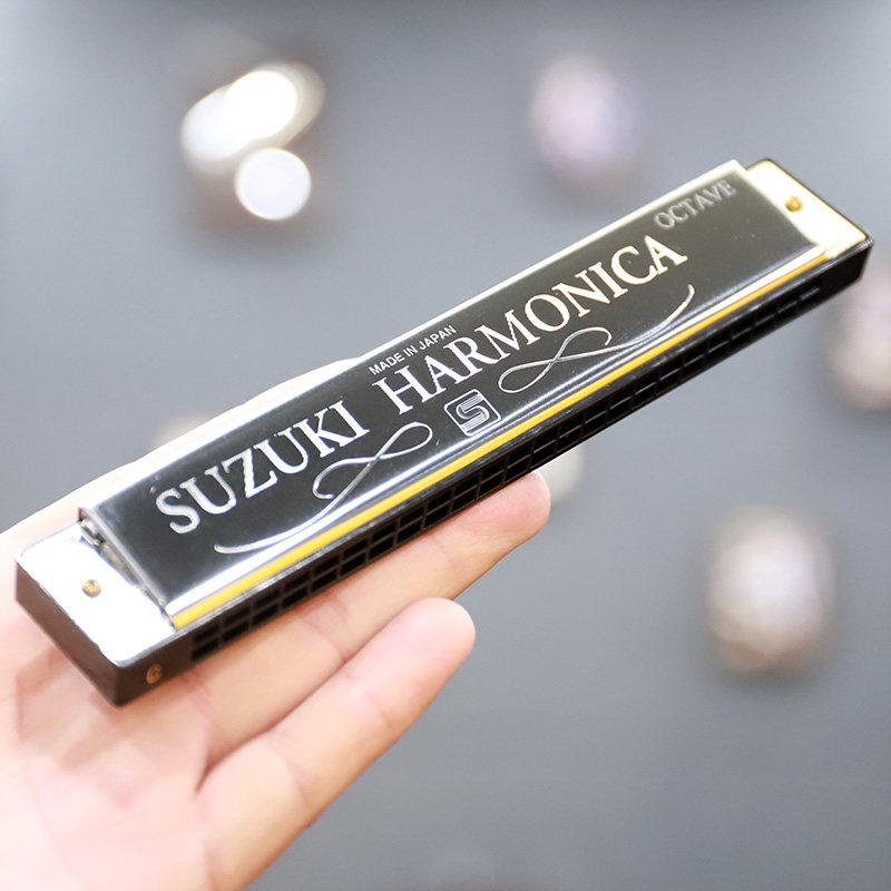 日本Suzuki铃木su-24 octave 24孔重音口琴初学者学生专业正品