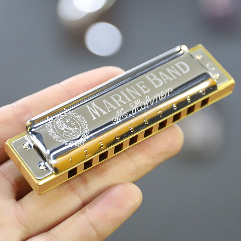 德国和莱Hohner 1896 Mb1896十10孔布鲁斯口琴初学者儿童正品专业