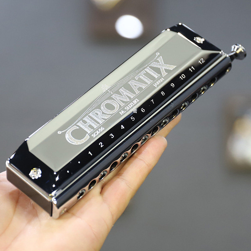 日本铃木彩色乐器 SCX-56 胶管半音阶口琴初学者新手现货专业正品