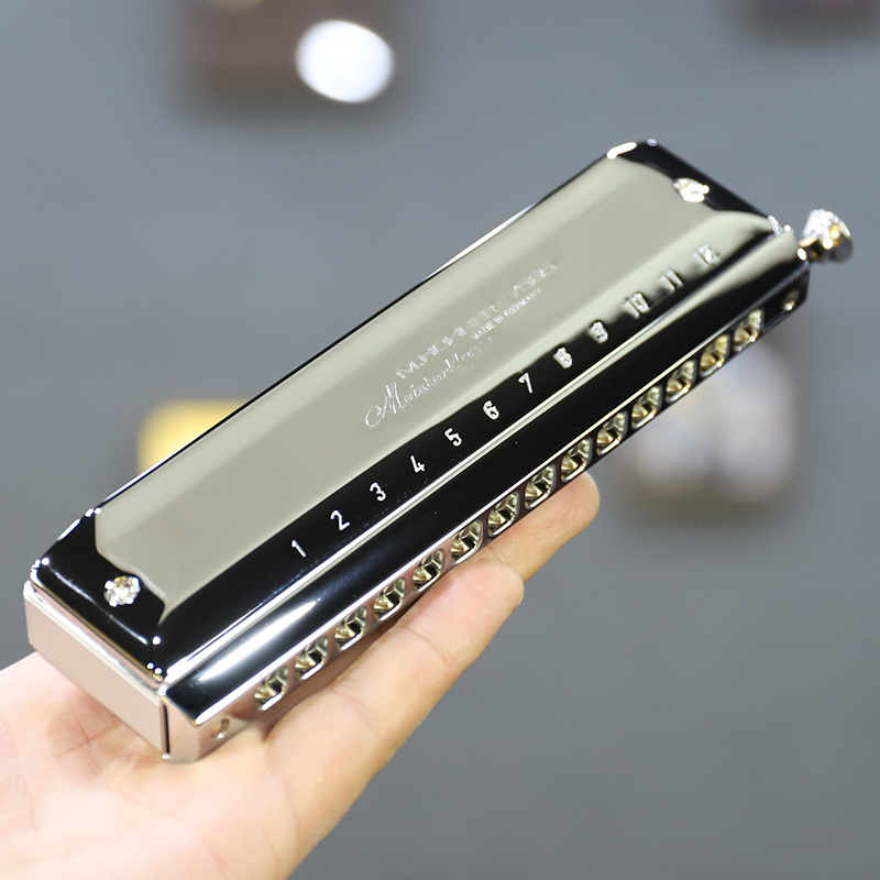 德国hohner和莱 meisterklasse 14孔半音阶口琴初学者成人专业