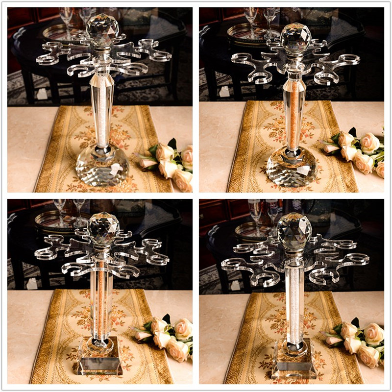 水晶红酒杯架倒挂高脚杯架家用创意欧式带钻杯架悬挂酒柜桌面摆件