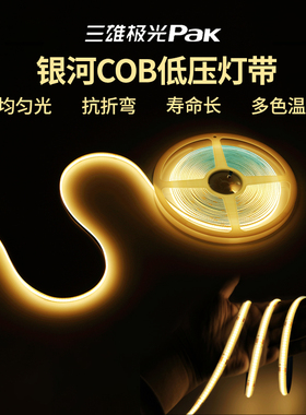 三雄极光PAK银河低压灯带cob软灯条家用贴片24v线条灯led线性5mm