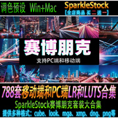 赛博朋克调色预设ps lr手机luts 达芬奇 SparkleStock fcpx