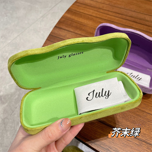 july七月定制超有质感绒布眼镜盒