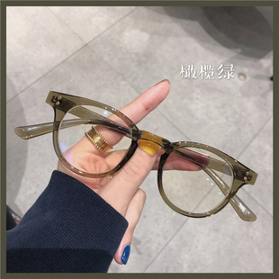 近视眼镜女网红款 潮可配度数 大脸显脸小素颜小框架超轻眼睛男韩版