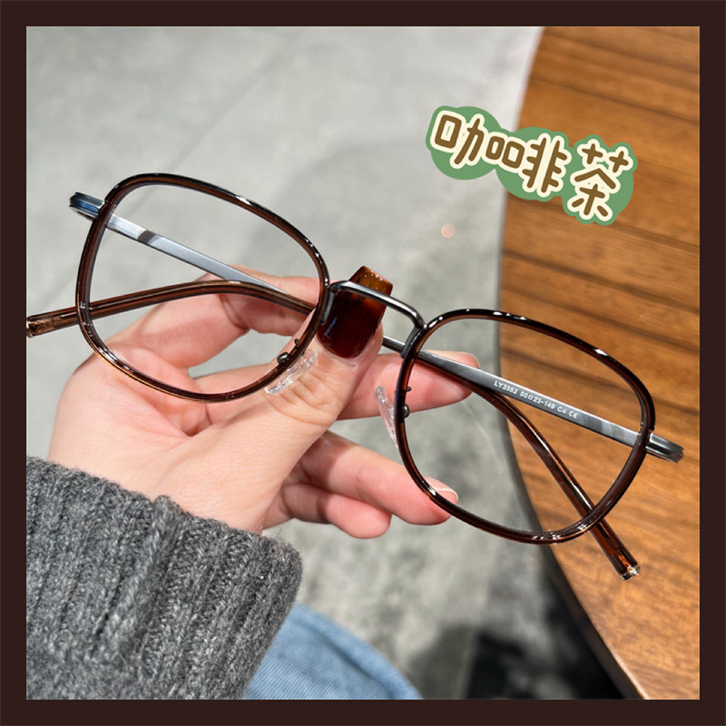 TR超轻方框显白显小防蓝光近视眼镜女韩系百搭网上配镜素颜潮男