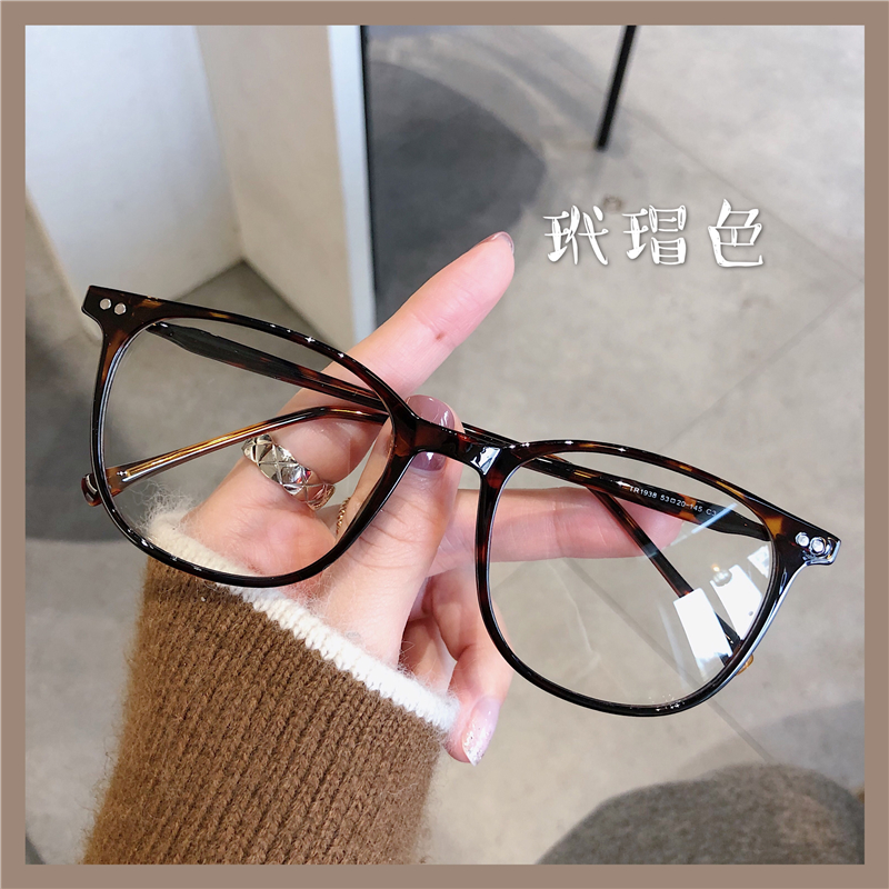 超轻TR方形镜框女可配度数网红同款玳瑁色韩版潮小红书素颜显脸小