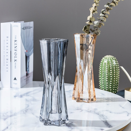 现代简约六星七彩玻璃客厅插花