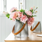 Nordic ins Vase Swing Hand -Handle Стеклянная гостиная Прозрачная цветочная композиция