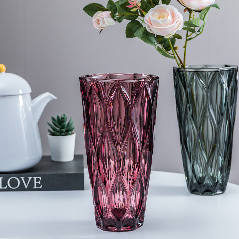 轻奢北欧简约花瓶透明彩色玻璃花器客厅插花水培摆件家居软装饰品|ruв категории Домашний быт, ваза/цветок/искусственные цветы/моделирование украшения, цветок/ваза, ваза - от Buy2taobao.com для оказания профессиональной услуги покупки агента Taobao