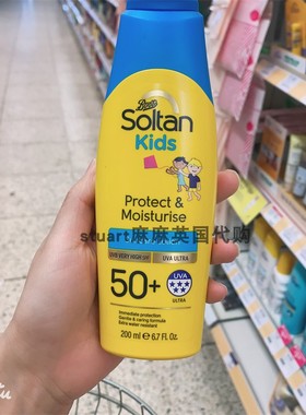 boots儿童防晒soltan 清爽不油腻 spf50+ 学生军训 儿童成人可用