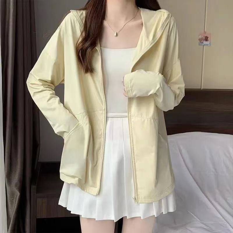 2025夏季女冰丝黑色防晒开衫