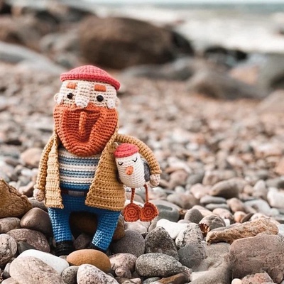 手工编织大胡子叔叔与他的海鸥