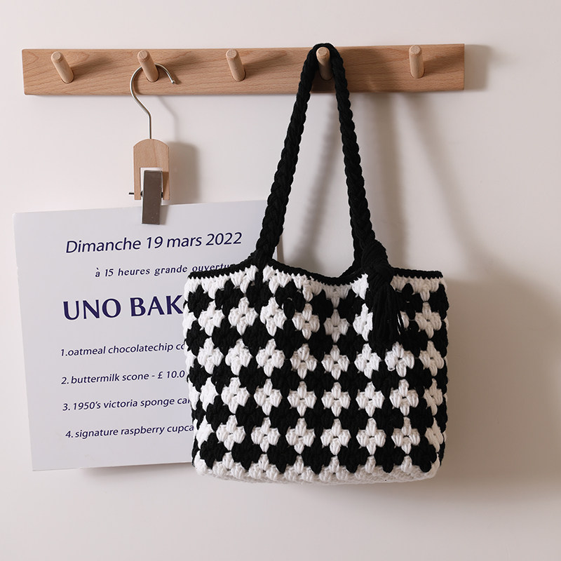 四叶草花朵手提包diy材料包手工编织自制镂空包成品送闺蜜女,箱包皮具/热销女包/男包,通用款女包,淘宝优惠券,粉丝福利购,淘宝优惠卷