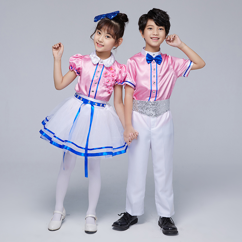 国庆儿童合唱演出服男大合唱表演
