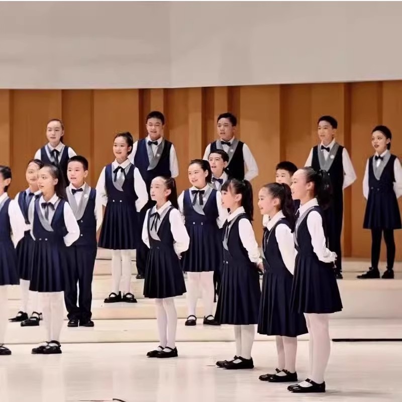 元旦学院风儿童合唱演出服朗诵服
