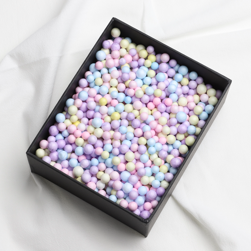 马卡龙泡沫球圆球礼物礼盒子填充梦幻流星球包装盒小颗粒精美ins