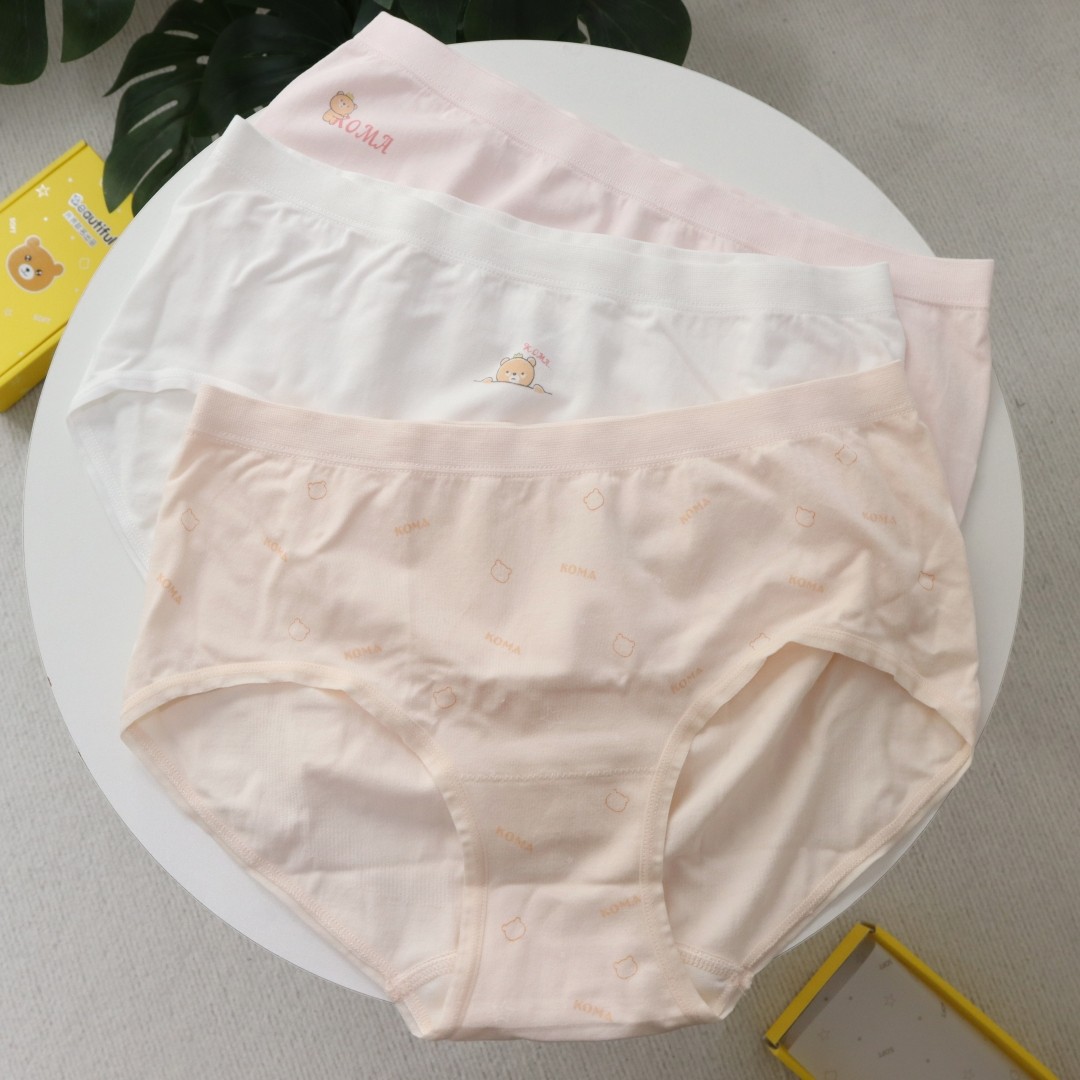 柔柔内裤~蚕丝莫代尔无缝抑菌三角裤 中大童初高中少女裤 3条装