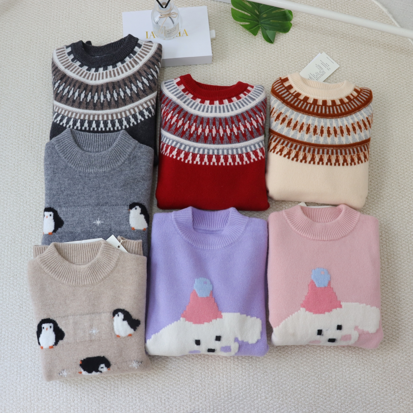 儿童羊毛衫~男女童提花双股加厚毛衣 菲尔岛线衣针织衫120-170