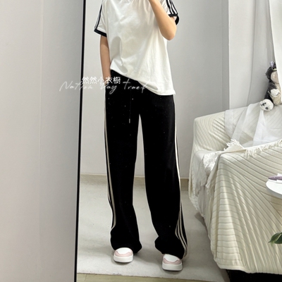三条杠直筒裤~男女中大童初高中休闲运动裤 两用裤脚  垂顺显瘦